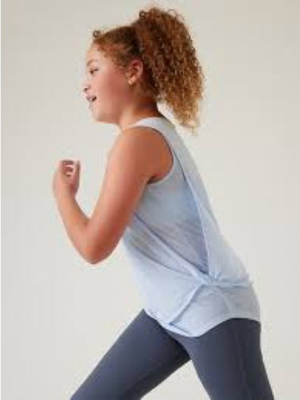 Athleta Girl Pale Blue Sleeveless Double Dutch Tank Top